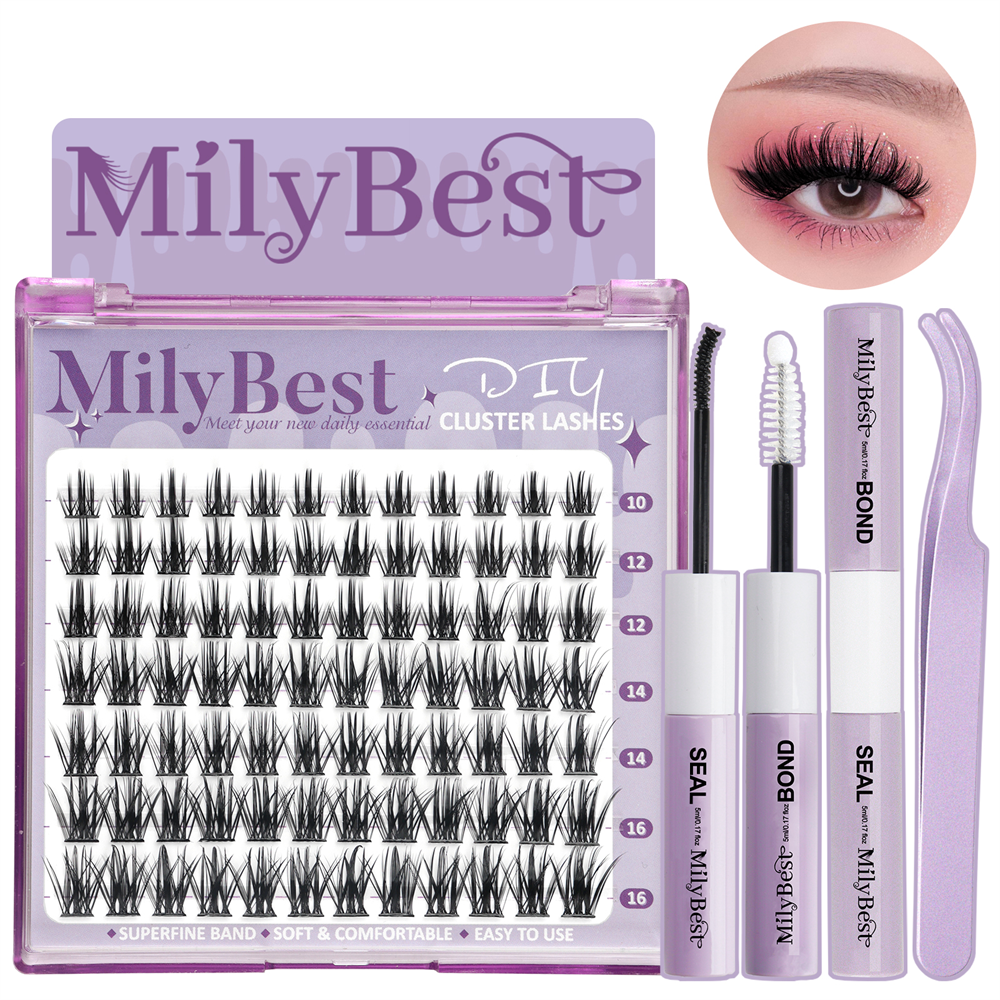 US Local Stock DIY Segment Eyelashes Individual Lash Extension Mega Set 336 Pcs Silk Cluster Lashes Book