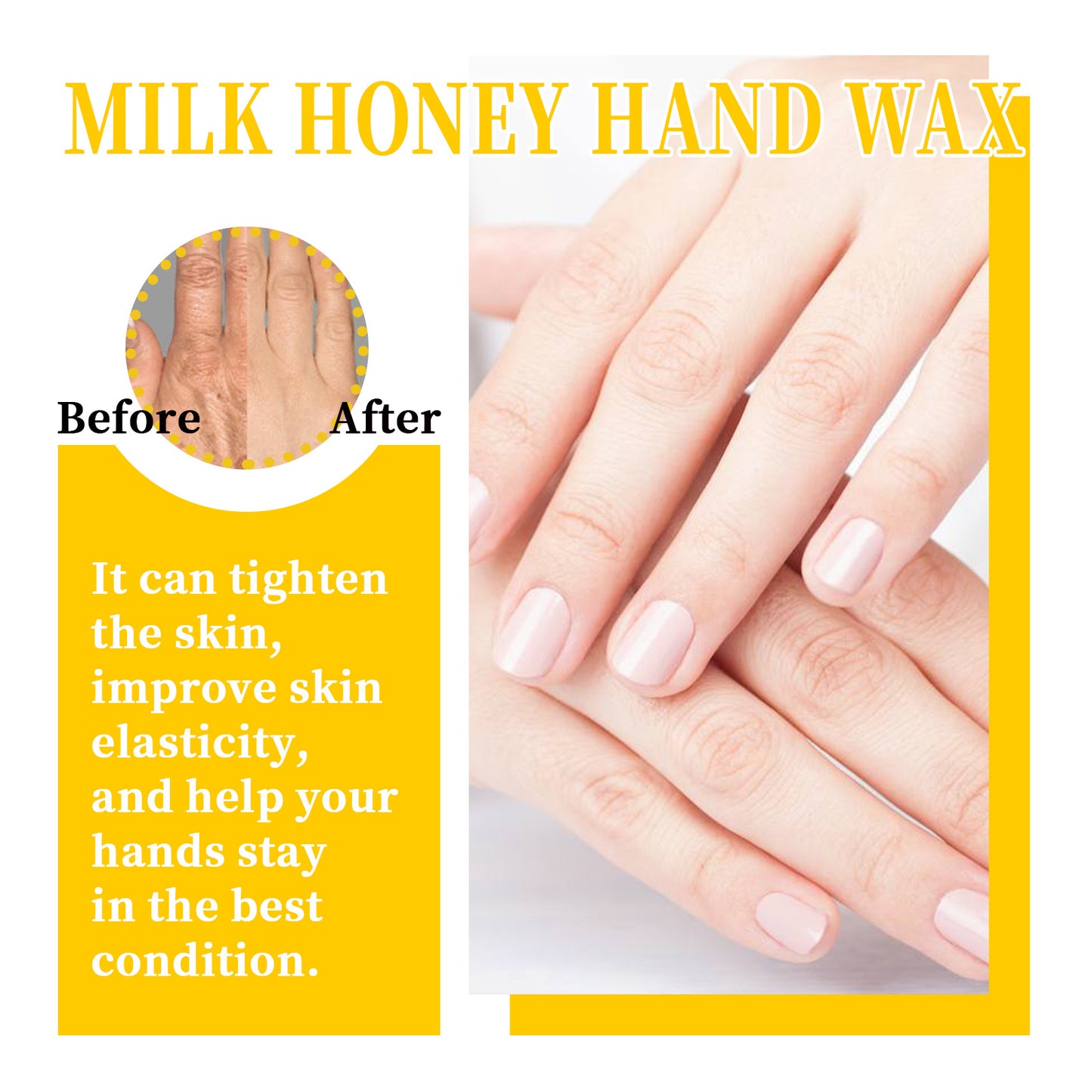 OceAura Honey Exfoliating Peel-Off Hand Mask Moisturizing and Softening Skin, Relieves Dry Hands