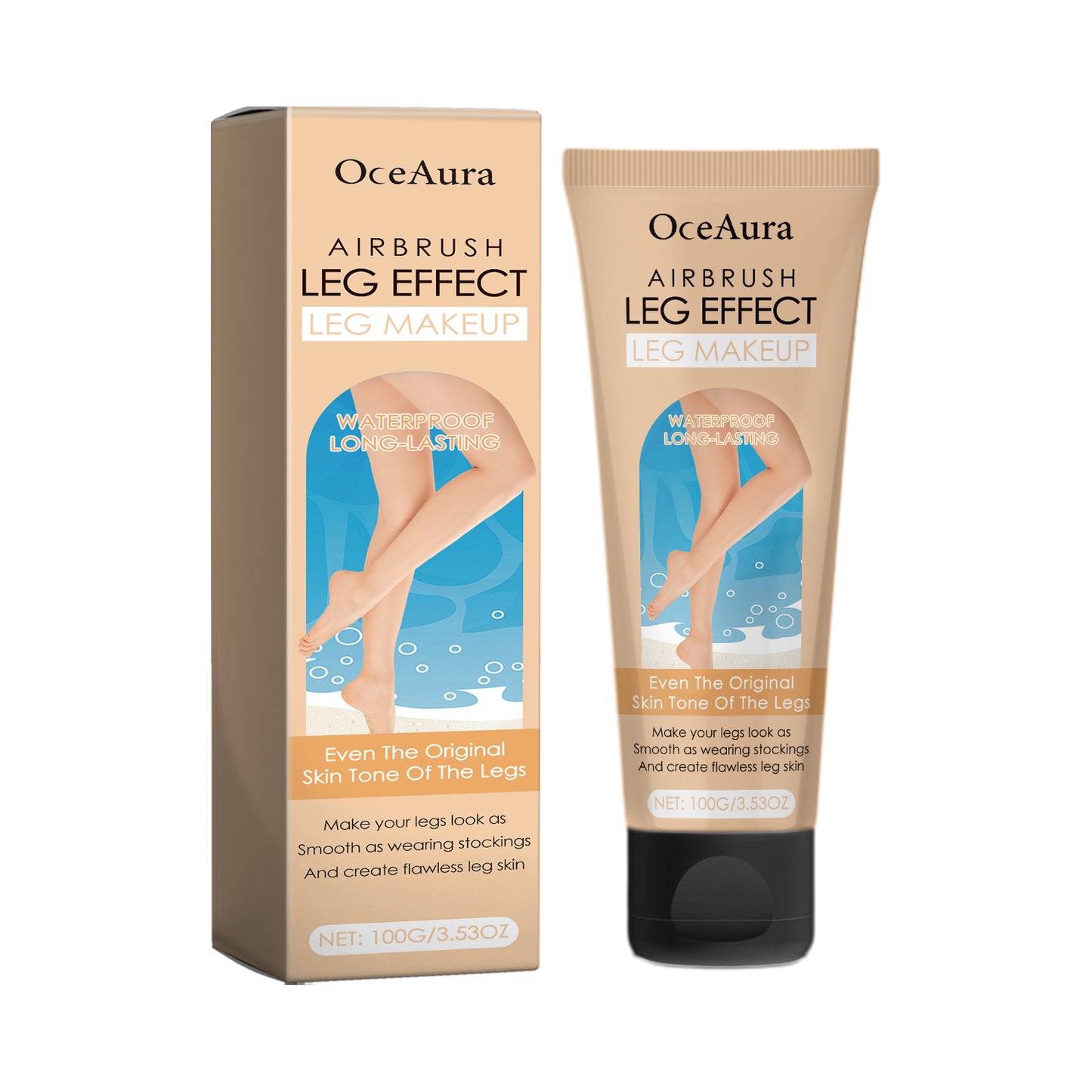 OceAura Leg Darkening Cream Outdoor Sunbathing Even Tone Enhancer Natural Tan Skin Moisturizing Tanning Cream