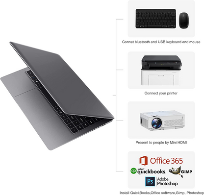 US Warehouse 14" 64GB+128GB 256GB Intel N3350 4500mAH Wholesale Laptop Computer Ordinateur Portable Business Laptop