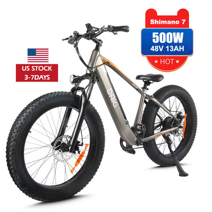 MZ-15 US Warehouse 500W 13Ah E Bike Mountain E-Bike 26 Inch Fatbike Ebike Electric Fat Tire Bike Electric Bicycle