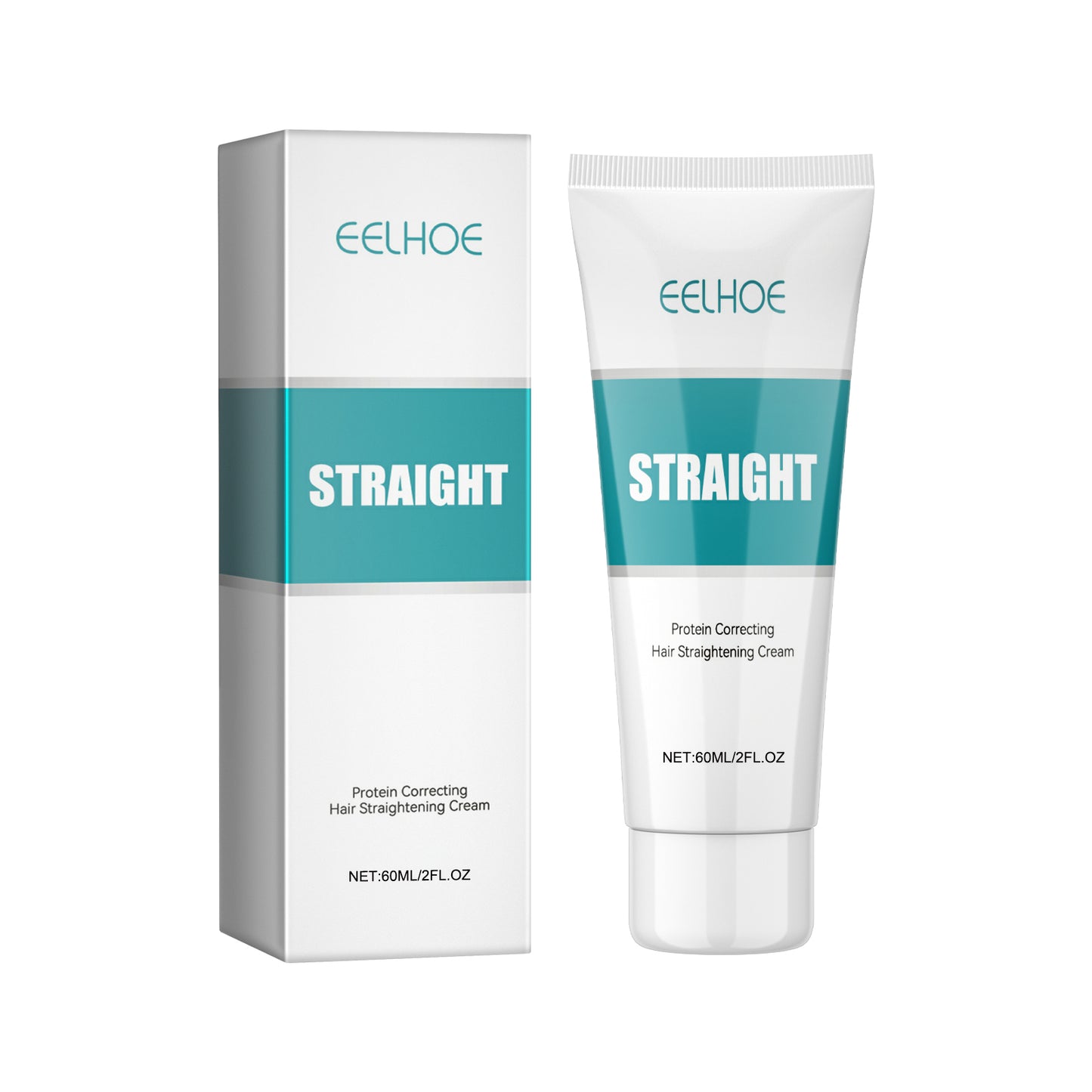 EELHOE Protein Hair Straightening Cream Smooth Frizz Repair Split Ends Damaged Hair Straightening No Heat Care Cream