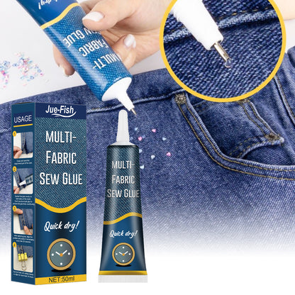 Jue-Fish  Fabric Sewing Glue Clothing Special Glue for Printing Pants Insoles Jeans Hole Fabric Glue