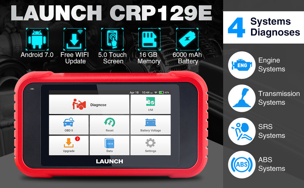 Launch 2025 X431 CRP129E 12V Automotive OBD2 WiFi/ BT Car Scanner Vehicle Diagnostic Tool for Car