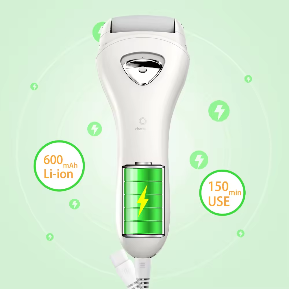 PRITECH 360 Degree Customized USB Rechargeable Professional Electric Pedicure Foot File Callus Remover Machine With Led Light