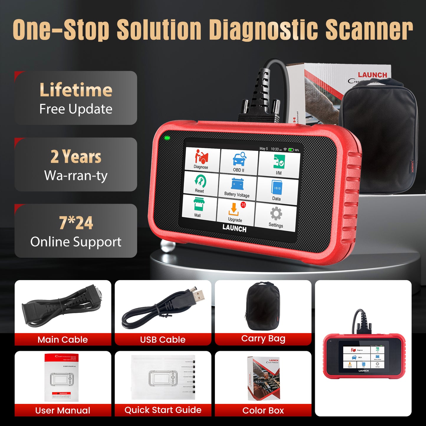 2025 New Model CRP123E V2.0 Four System Diagnostic Tool for All Cars OBD2 Scanner Code Reader Lifetime Free Update