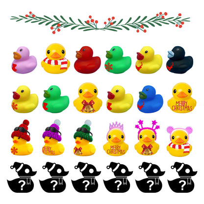 Dowmoo Christmas Rubber Duck Advent Calendar Christmas Rubber Duck Toy Blind Box24Creative Toys