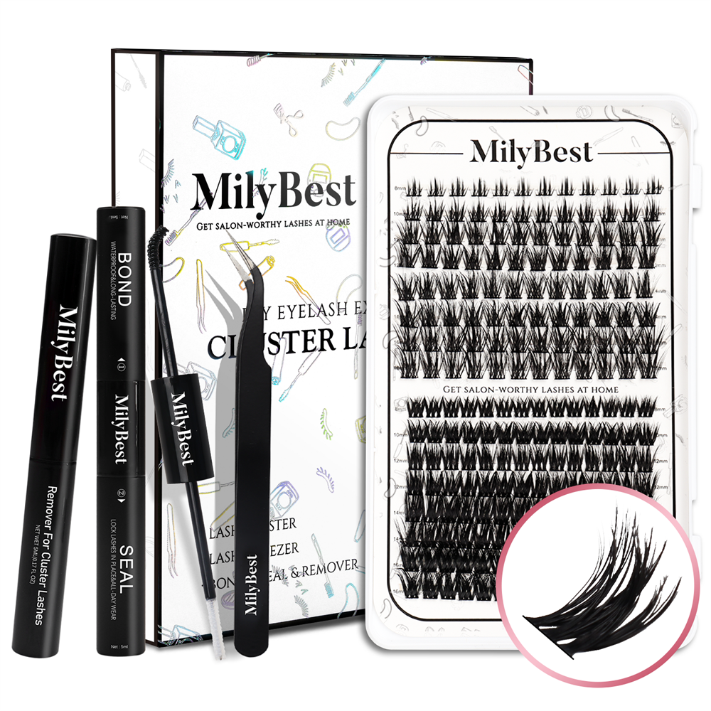 US Local Stock DIY Segment Eyelashes Individual Lash Extension Mega Set 336 Pcs Silk Cluster Lashes Book