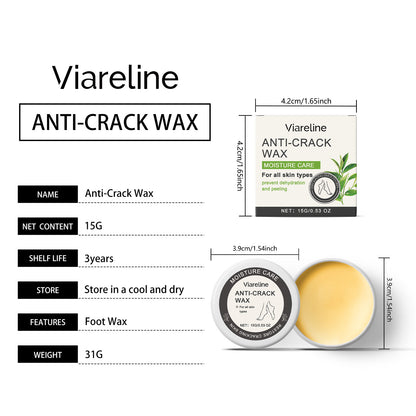 Viareline Foot Care Wax Exfoliating Anti-Dryness Moisturizing Hydrating Smooth Foot Skin Care Wax