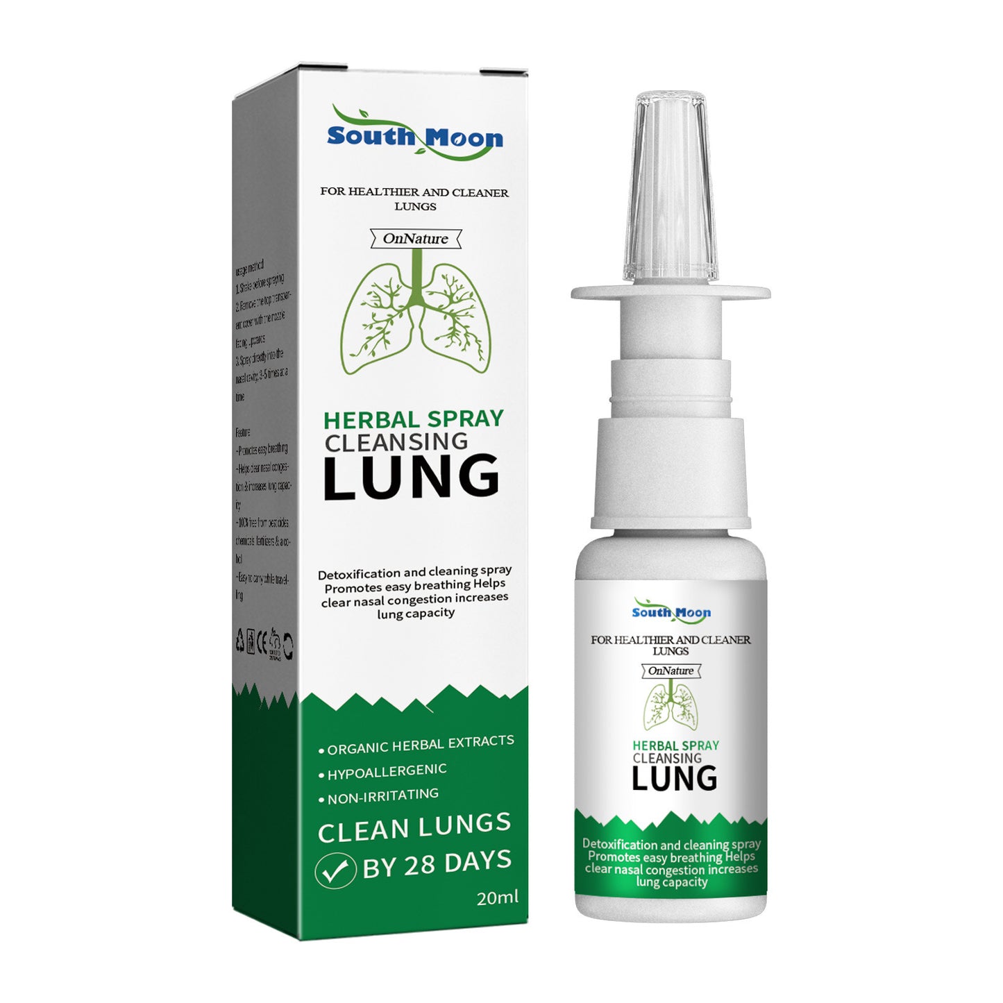 South Moon Nasal Spray for Relieving Congestion Relieve Runny Nose Nasal Discomfort Nasal Cleansing Care Solution