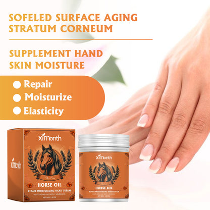 Ximonth Horse Oil Moisturizing Hand Cream Moisturizing Hand Cream Anti-Dryness Anti-Frostbite Refreshing Non-Sticky Hydrating Hand Lotion