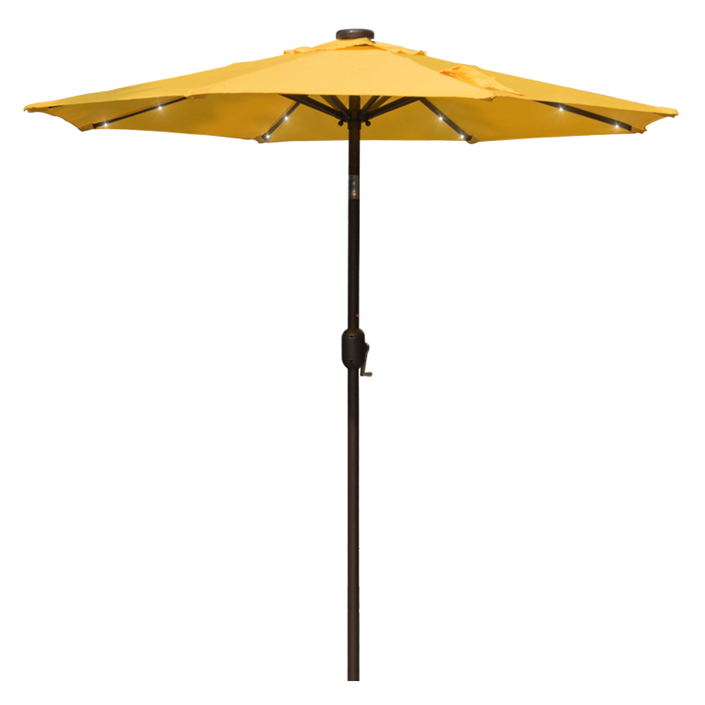 Danlong Promotion Outdoor 7ft Garden Camping Solar Panel LED Patio Umbrella Parasol With Tilt