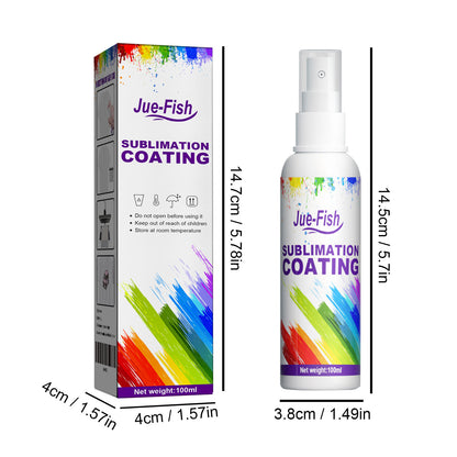 Jue-Fish Sublimation Coating Spray Clothes Heat Transfer Printing Thermal Transfer Wear-Resistant Stain-Proof Multi-Purpose Good Adhesion