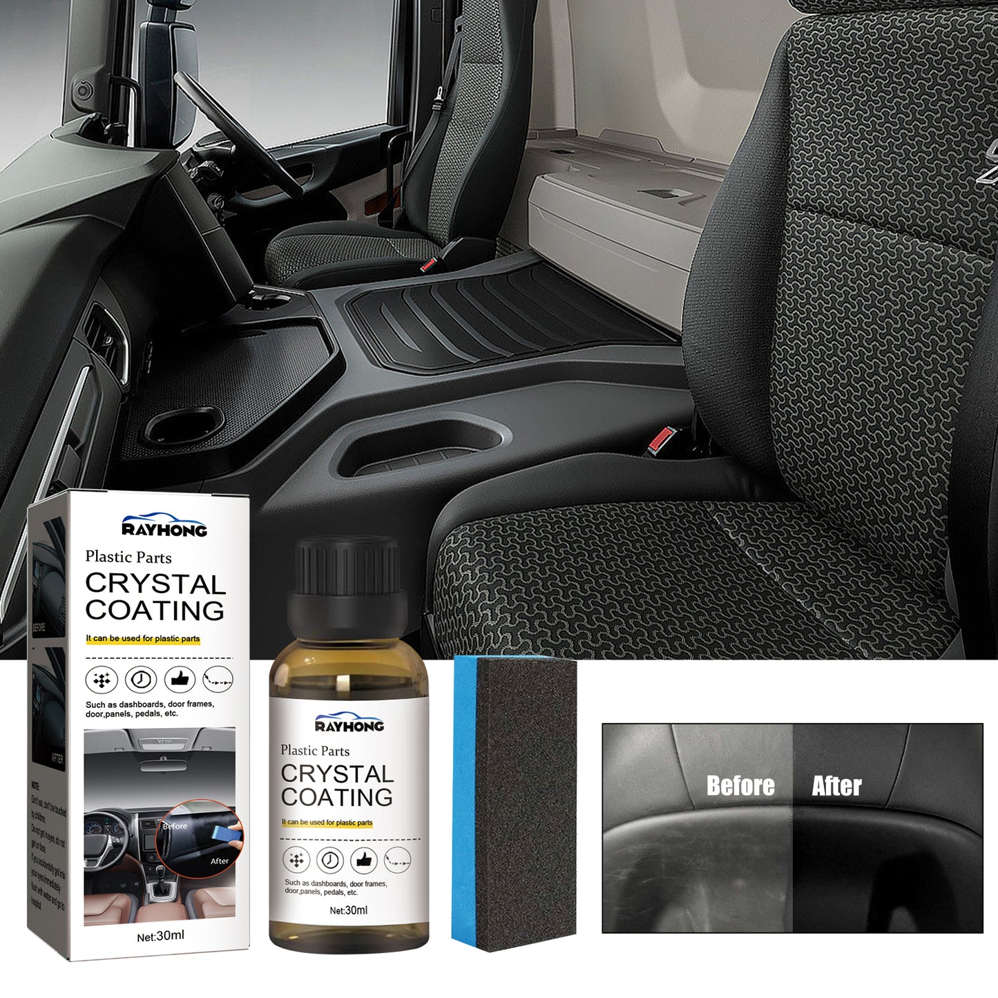 Rayhong Plastic Renovation Coating Car Interior Dashboard Seat Cleaning Dustproof Polishing Maintenance Coating