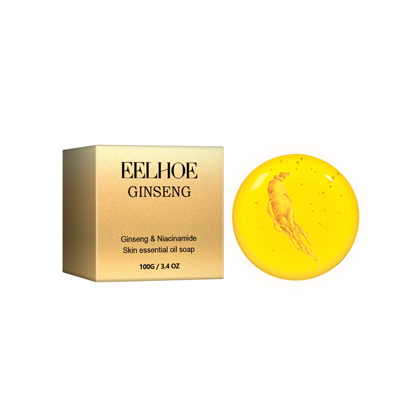 EELHOE Ginseng Essential Oil Soap Skin Barrier Repair Acne Reduction Moisturizing Hydrating Skin Cleansing Soap