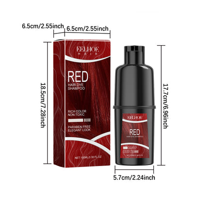 EELHOE Hair Dye Shampoo Hair Dye Shampoo Herbal Essence Plant Extract Care Long-lasting Color Healthy Hair Dye