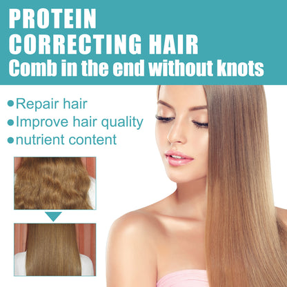 EELHOE Protein Hair Straightening Cream Smooth Frizz Repair Split Ends Damaged Hair Straightening No Heat Care Cream