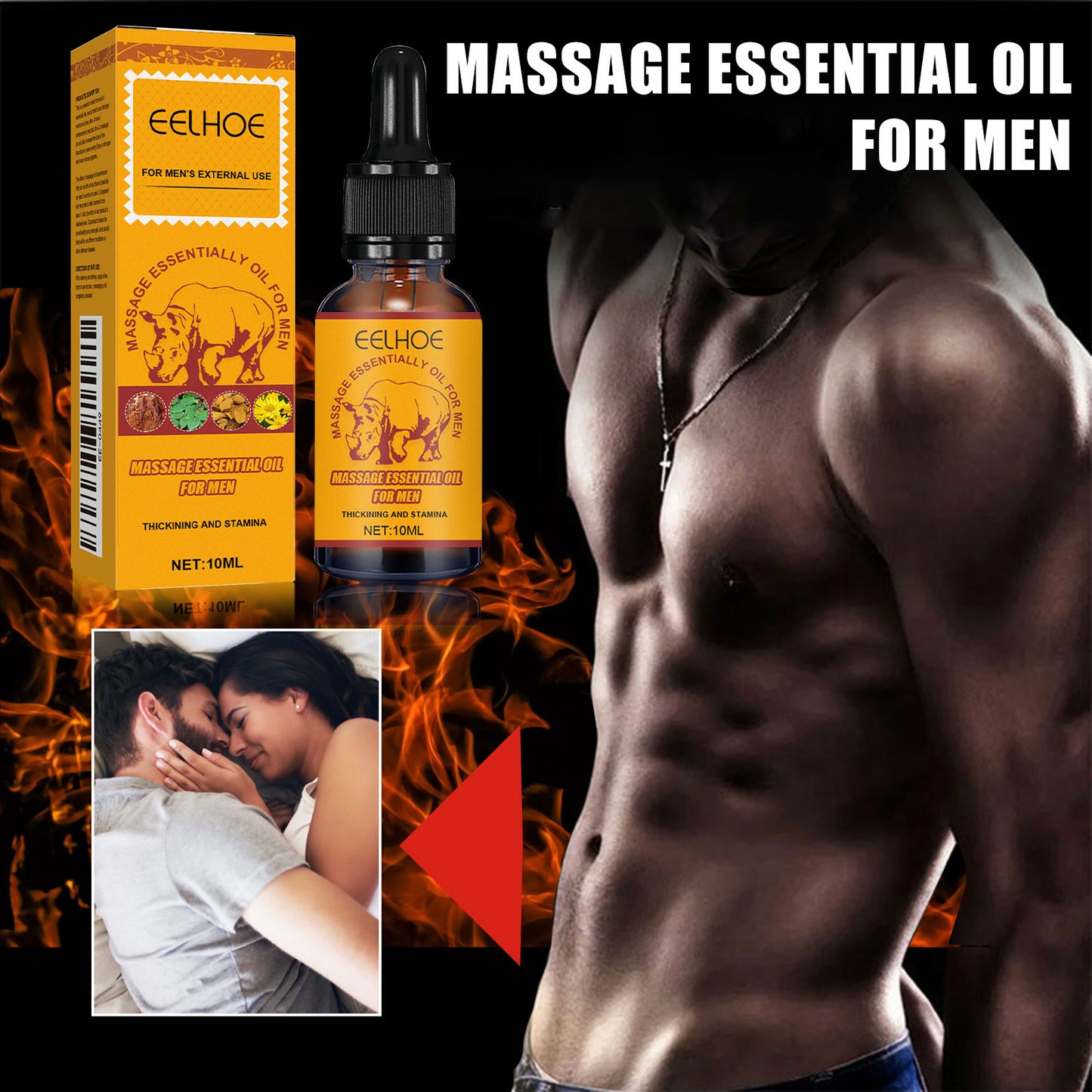 EELHOE Men's Massage Essential Oil Men's Maintenance Massage Care Essential Oil Body Care Essential Oil