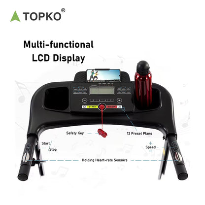 TOPKO in STOCK US WAREHOUSE Folding Treadmills with Incline Portable Electric Foldable Treadmill