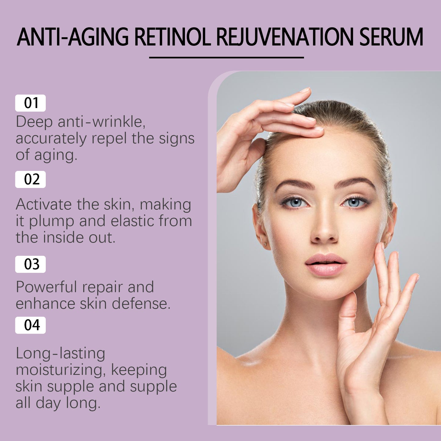 OUHOE Retinol Anti-Wrinkle Serum Hydrating Moisturizing Lifting Firming Diminishing Fine Lines Nourishing Skincare Essence