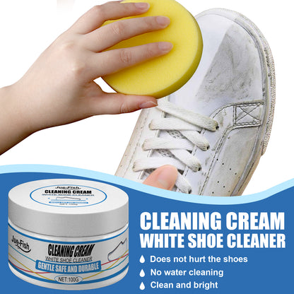 Jue-Fish White Shoes Cleaning Cream Powerful Stain Removal Cleaning Paste No-Wash Sports Canvas Shoes Cleaner Stain Remover