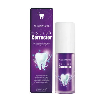 West&Month Purple Whitening Toothpaste Cleans Teeth Stains, Freshens Breath, Protects Gums, Whitens Teeth Toothpaste