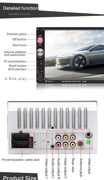 7inch MP5 Player Universal Multimedia 2din Touch Screen Car Radio Car Stereo Android Car Player