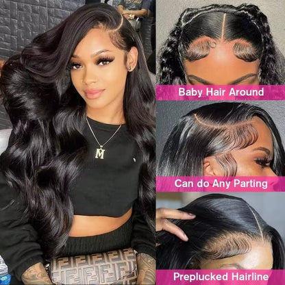 6x4 200% Density Virgin Human Hair Wigs for Black Women Vietnamese Raw Hair Transparent Lace Front Pre-Plucked Bleached Knots