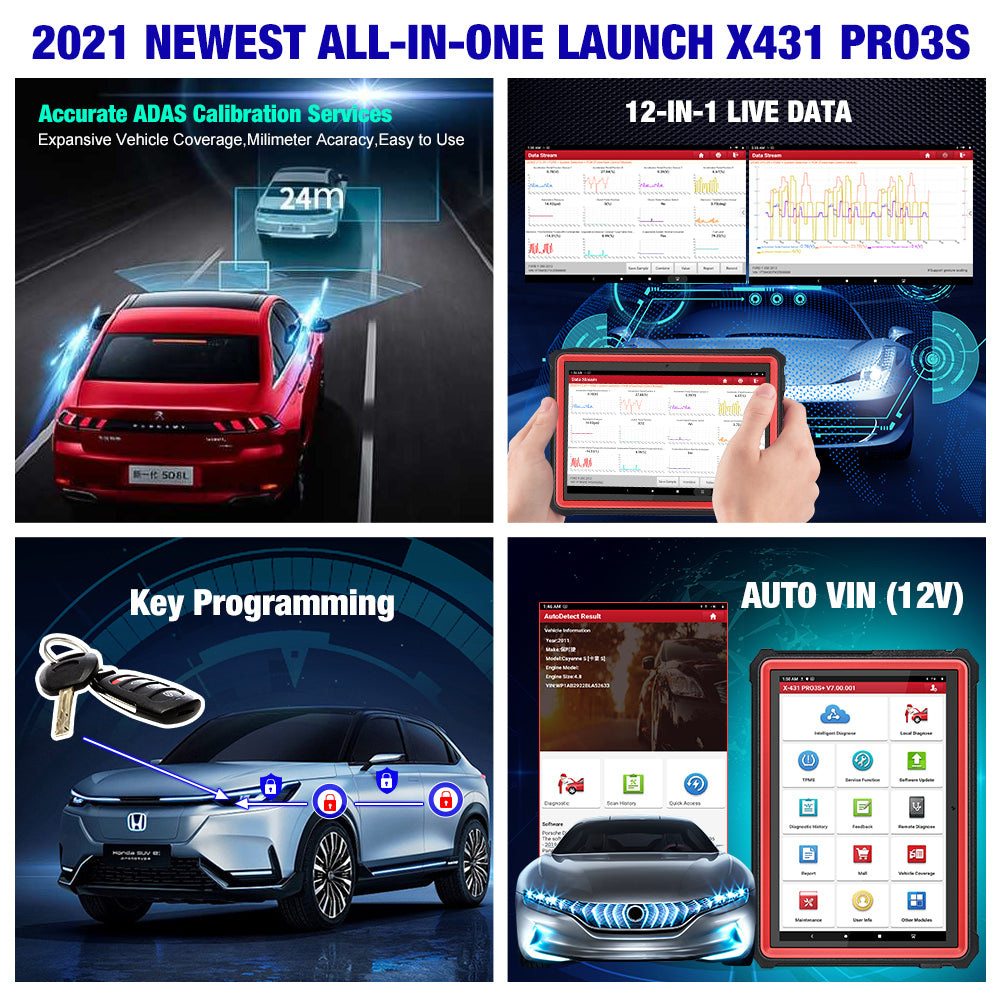 X431 Pro3s+ 10.1 Inch EOBD/OBD2 Diagnostic Tool 2 Years Free Update DBScar Heavy Truck Auto Car Diagnostic Scanner Tool