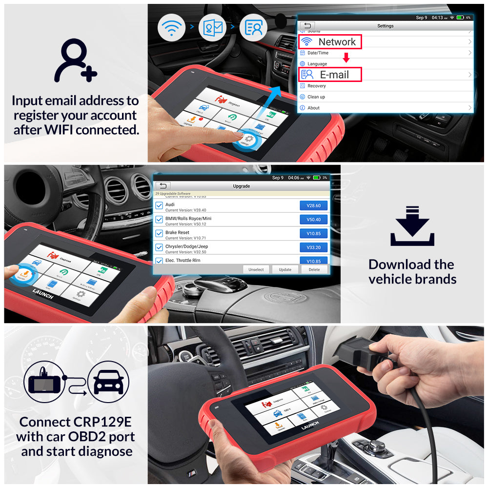 2025 Ver Hot Saliing  X431 CRP129E ELM327 12V Automotive OBD2 WiFi/ BT Car Scanner Vehicle Tool Diagnostic Machine