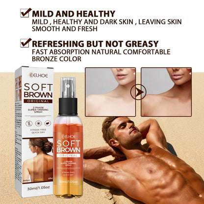 EELHOE Darkening Spray Sunscreen Spray for Natural Bronze Wheat Color