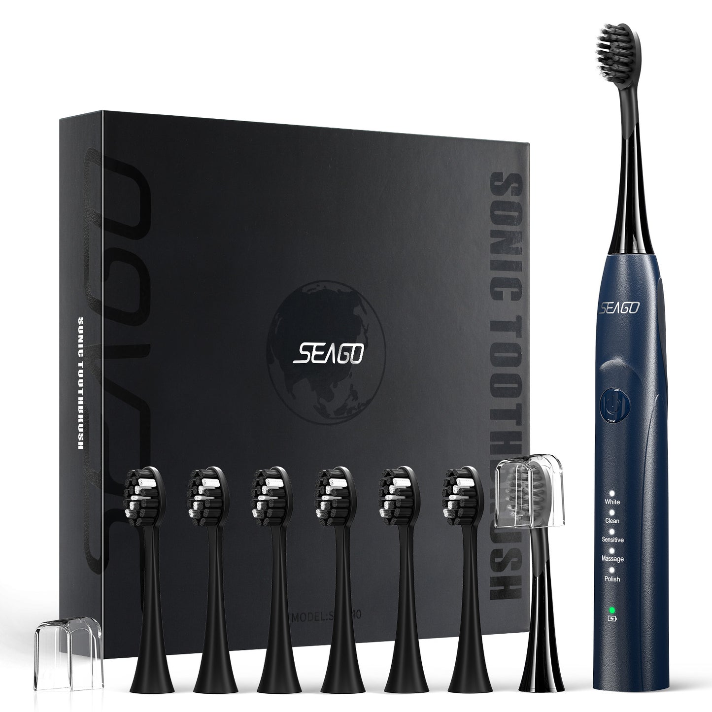 SEAGO Sonic  Rechargeable Electric Toothbrush for Adults with 5 Modes and 2 Mins Timer