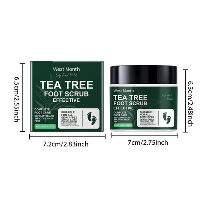 West&Month Tea Tree Foot Scrub Massage Softening Callus Cleaning Moisturizing Smooth Foot Scrub