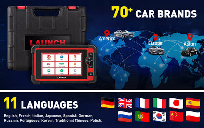 LAUNCH X431 CRP919E Code Reader CANFD DIOP ALL System Diagnostic Tools ECU Coding Active Test AF IMMO 31 Resets OBD2 Scanner