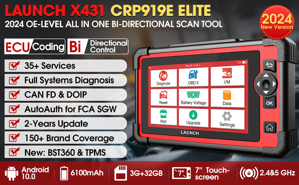 LAUNCH  X431 CRP919E CRP919X CRP919 Full System OBD2 Scanner Professional Automotive Diagnostic Tool