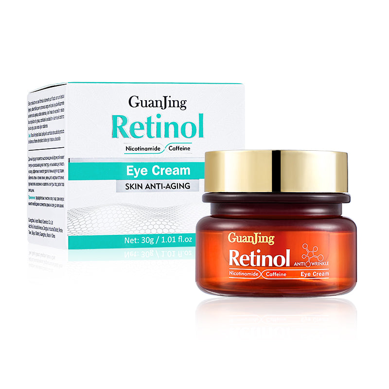 GUANJING Natural Skincare Retinol Eye Cream Vegan Organic Anti Aging Moisturizer Anti-wrinkle Skin Whitening Retinol Eye Cream