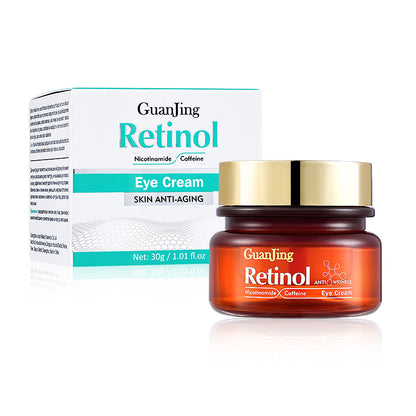 GUANJING Natural Skincare Retinol Eye Cream Vegan Organic Anti Aging Moisturizer Anti-wrinkle Skin Whitening Retinol Eye Cream