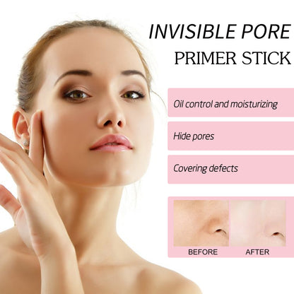 OUHOE Pore Concealing Stick Brightening Skin Tone Concealer Acne Marks Invisible Pores Softening Makeup Primer Stick