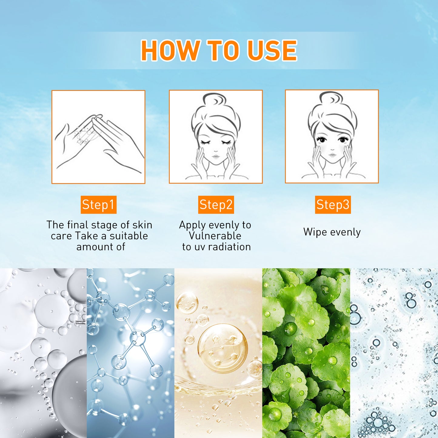 OUHOE Liquid Protective Cream UV Protection Isolation Summer Outdoor Moisturizing Repair Facial Skin Protection Cream