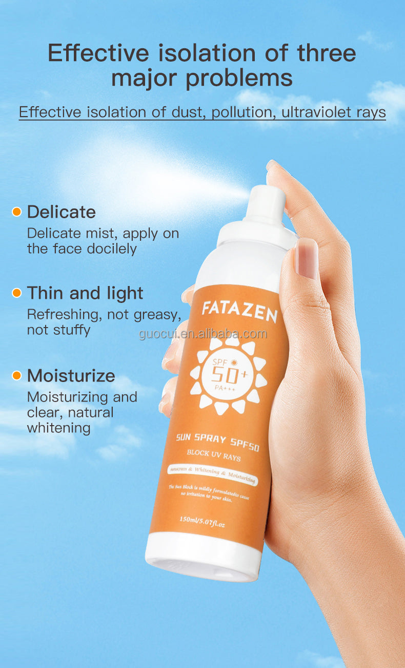 High Quality Sunscreen Spray Protectores Solares Faciales Sun Spray Moisturizer Sun Block Spf 50+ Anti Sunburn Sun Screen Spf 50