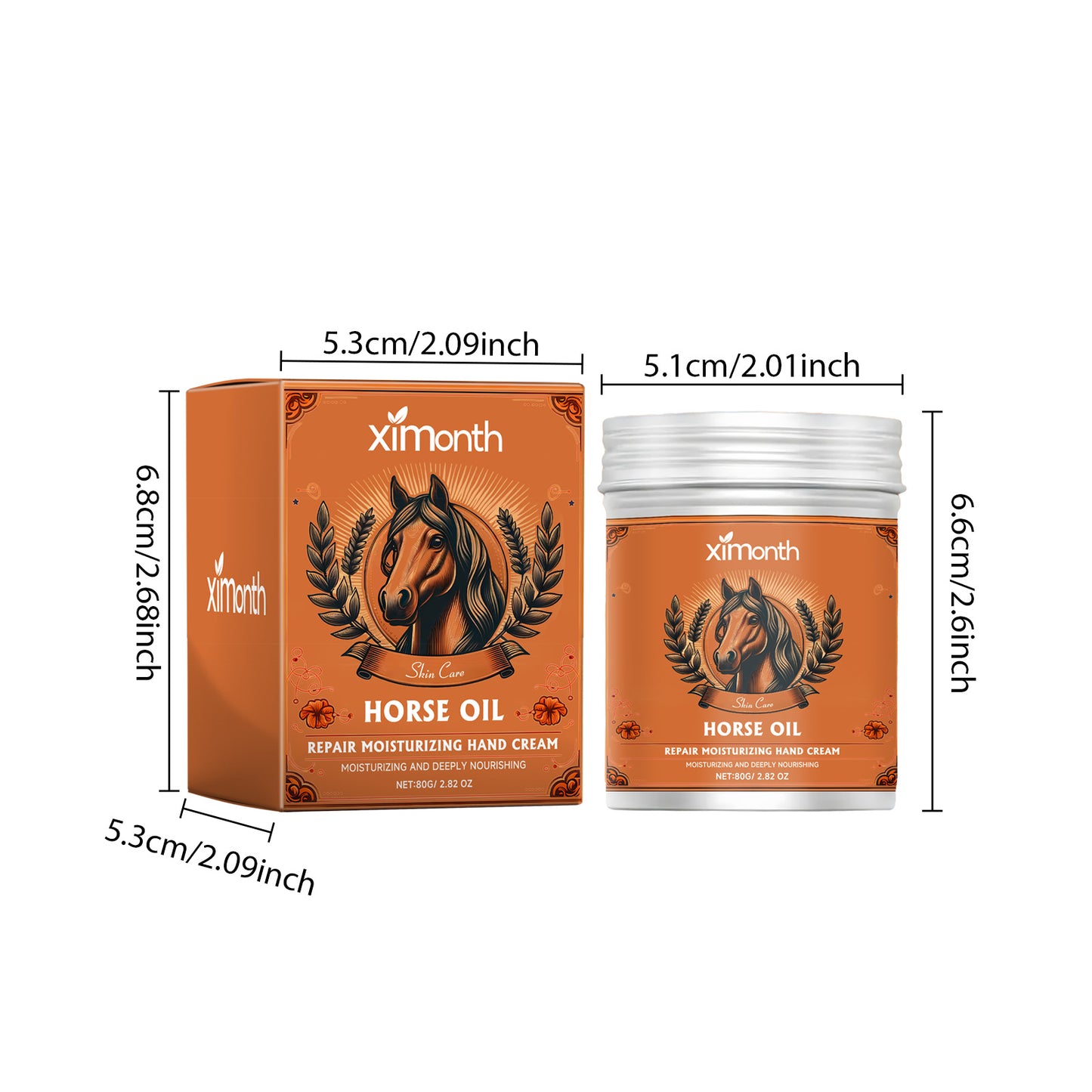 Ximonth Horse Oil Moisturizing Hand Cream Moisturizing Hand Cream Anti-Dryness Anti-Frostbite Refreshing Non-Sticky Hydrating Hand Lotion