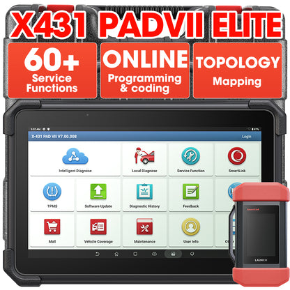 Professional Launch X431 Pad 7 Elite X-431 Pad Vii OBD 2 ECU Programming and Coding Automotive Vehicle Diagnostic Scanner