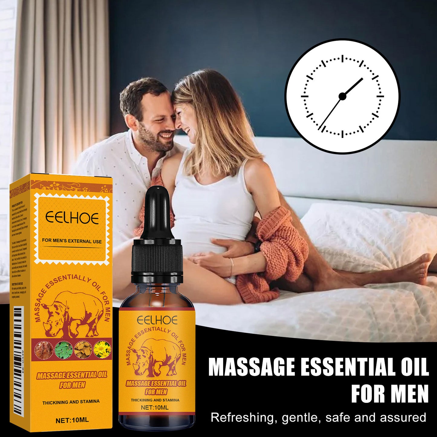 EELHOE Men's Massage Essential Oil Men's Maintenance Massage Care Essential Oil Body Care Essential Oil