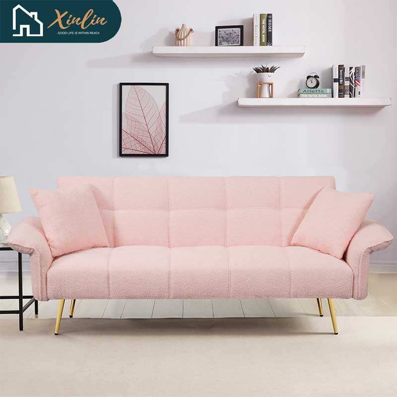 70.1\" Modern Design Futon Sofa Bed Convertible Double Extendable Armrests Free Shipping USA Warehouse Dining Bedroom Hotel Use