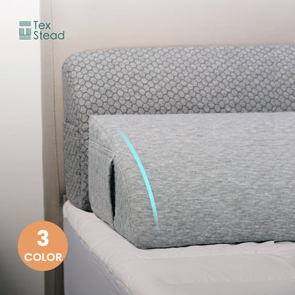 US Local Modern Style Ergonomic Adjustable Bed Wedge Pillow - Split Gap Filler for Connectors - Improves Sleep Comfort