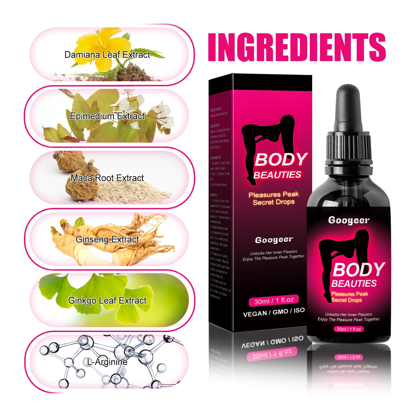 Googeer Women's Care Drops Women's Body Skin Moisturizing Gentle Massage Health Care Drops