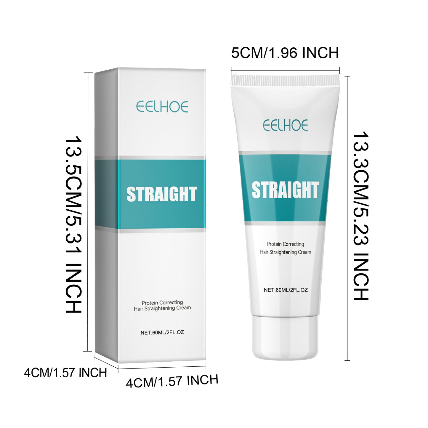 EELHOE Protein Hair Straightening Cream Smooth Frizz Repair Split Ends Damaged Hair Straightening No Heat Care Cream