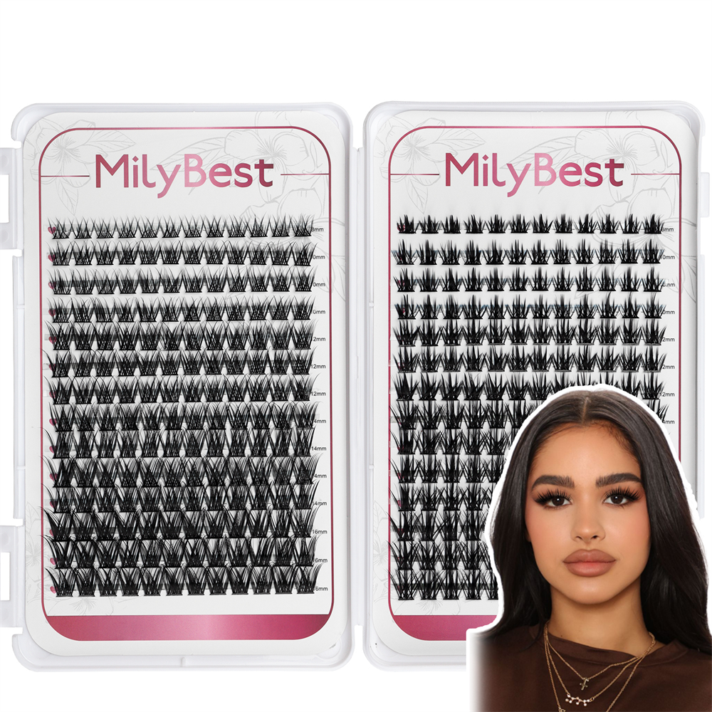 US Local Stock DIY Segment Eyelashes Individual Lash Extension Mega Set 336 Pcs Silk Cluster Lashes Book