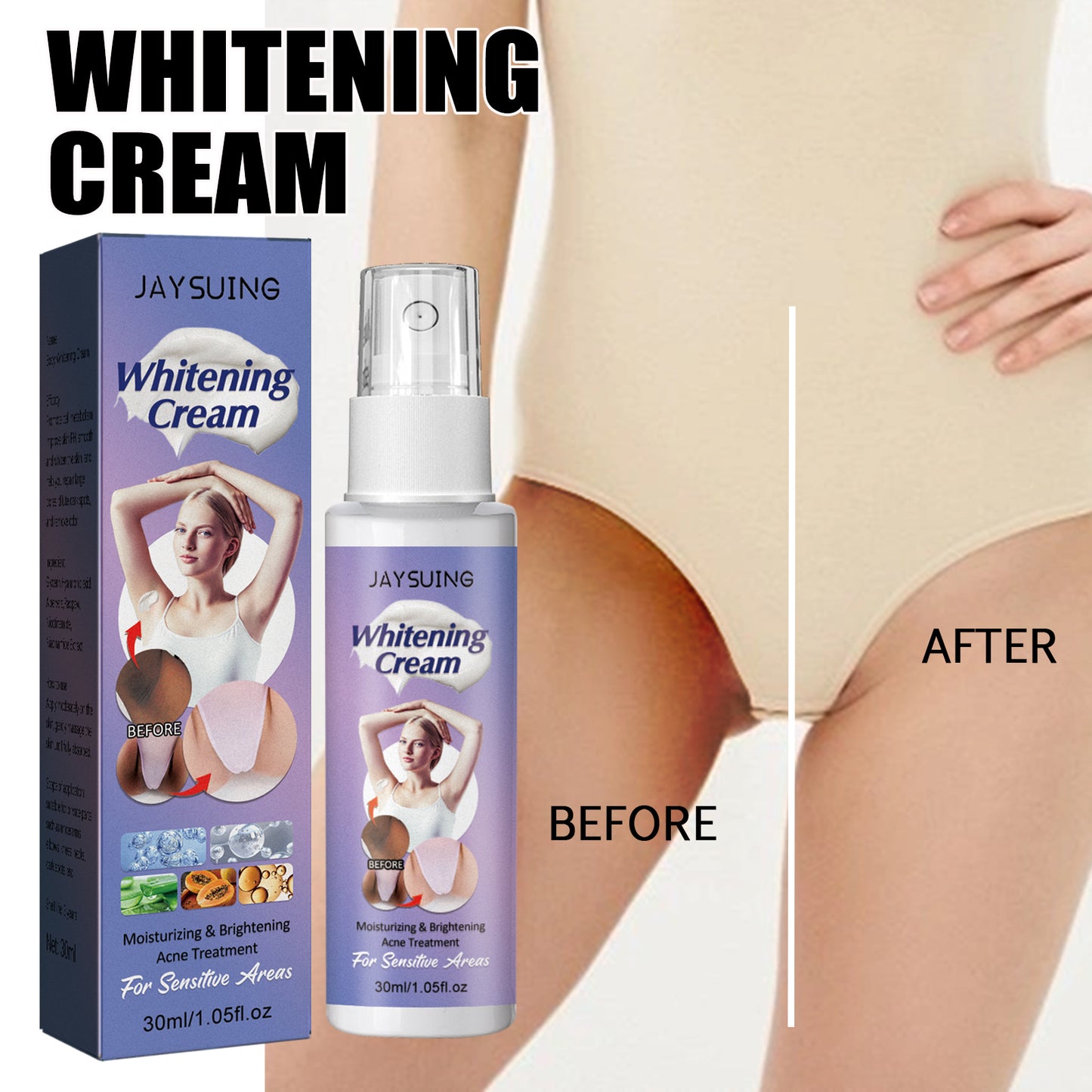 Jaysuing Blackening Lotion Spray Melanin Removal Repair Joint Black Moisturizing Whitening Skin Lotion