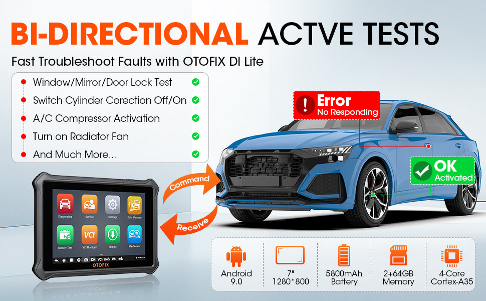 Otofix Authorized Shop D1 Lite Car Diagnosis Obd2 Vehicle Automotive Diagnostic Machine Scanner Tools for All Cars